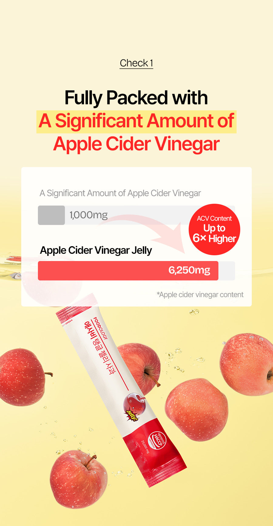 FOODOLOGY ACV Green Tangerine Jelly, 10 Sticks (250 g) detail 11