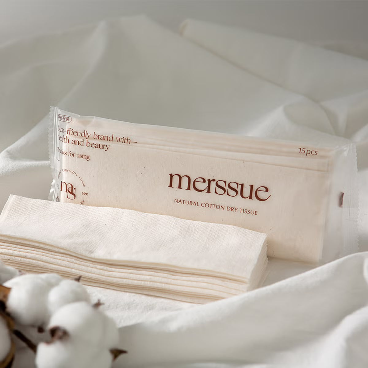 Natural Cotton Dry Tissue, Unbleached, 150 Sheets