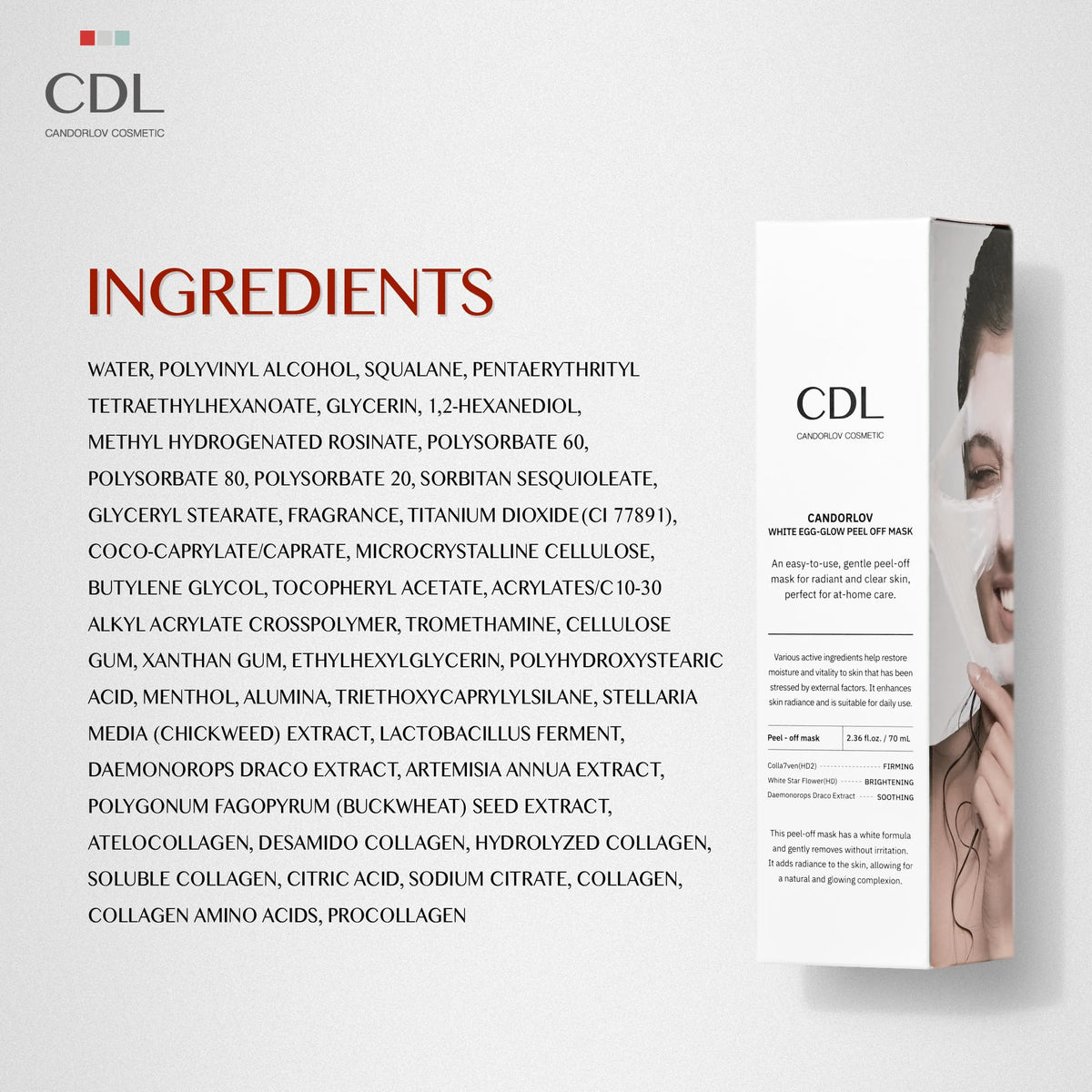 Candorlov White Egg Glow Peel Off Mask