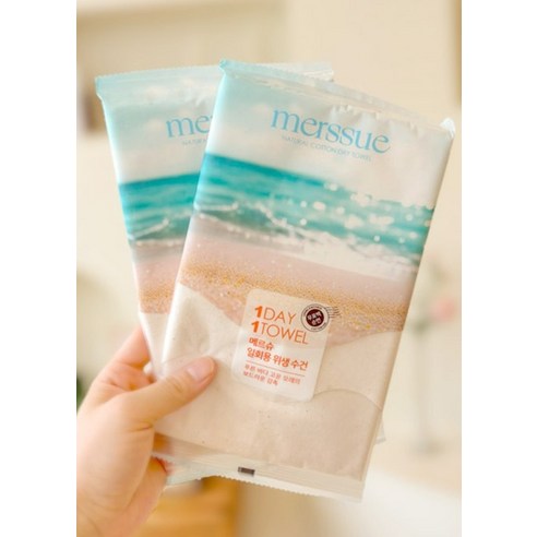 1 Day Towel, Unbleached Cotton Disposable Towel, 7 Pack
