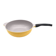 ACE COOK ceramic jumbo wok 12.5 inch in Golden Cream