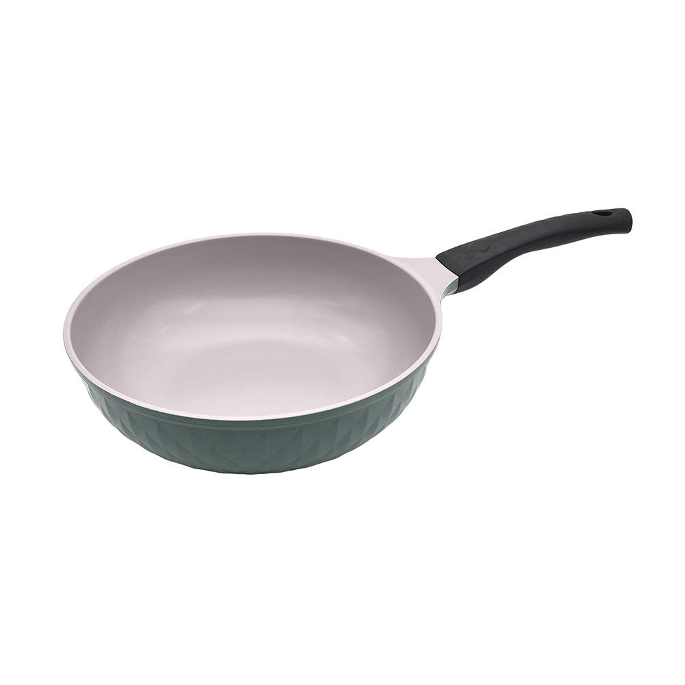 ACE COOK ceramic wok 11 inch in Sagebrush Green