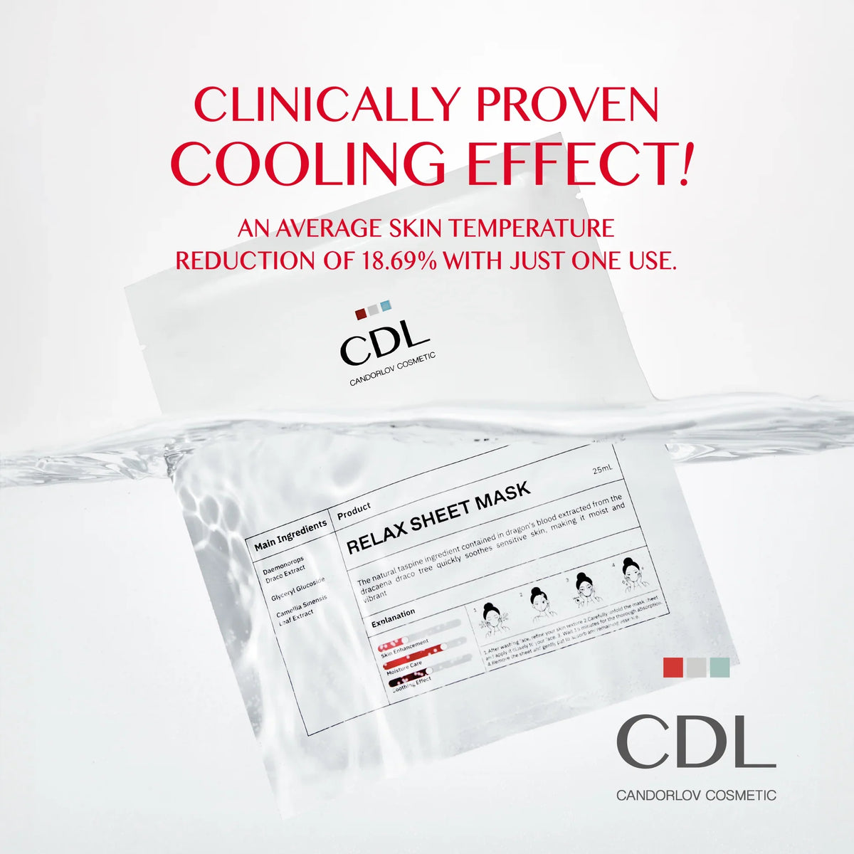 Candorlov Relax Sheet Mask cooling effect