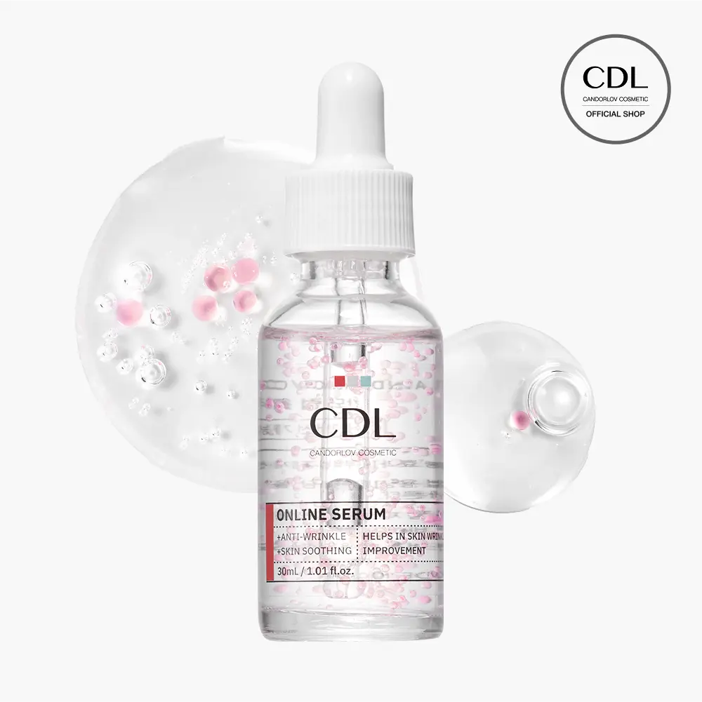 Candorlov Online Ceramide Serum bottle with ceramide capsules
