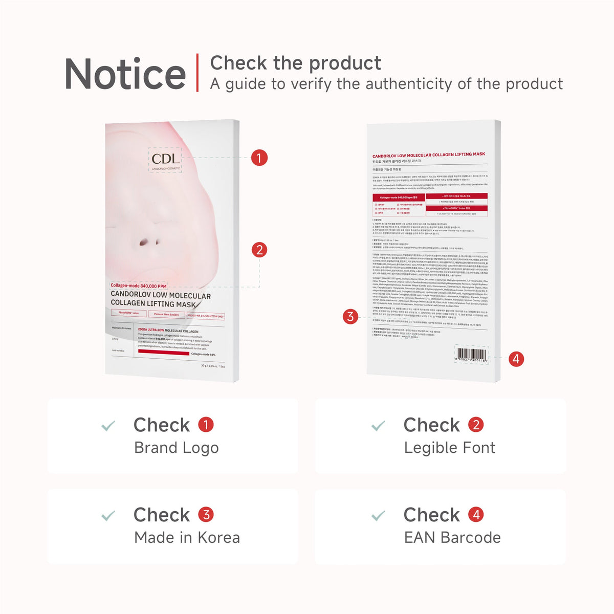 Candorlov Low Molecular Collagen Lifting Mask