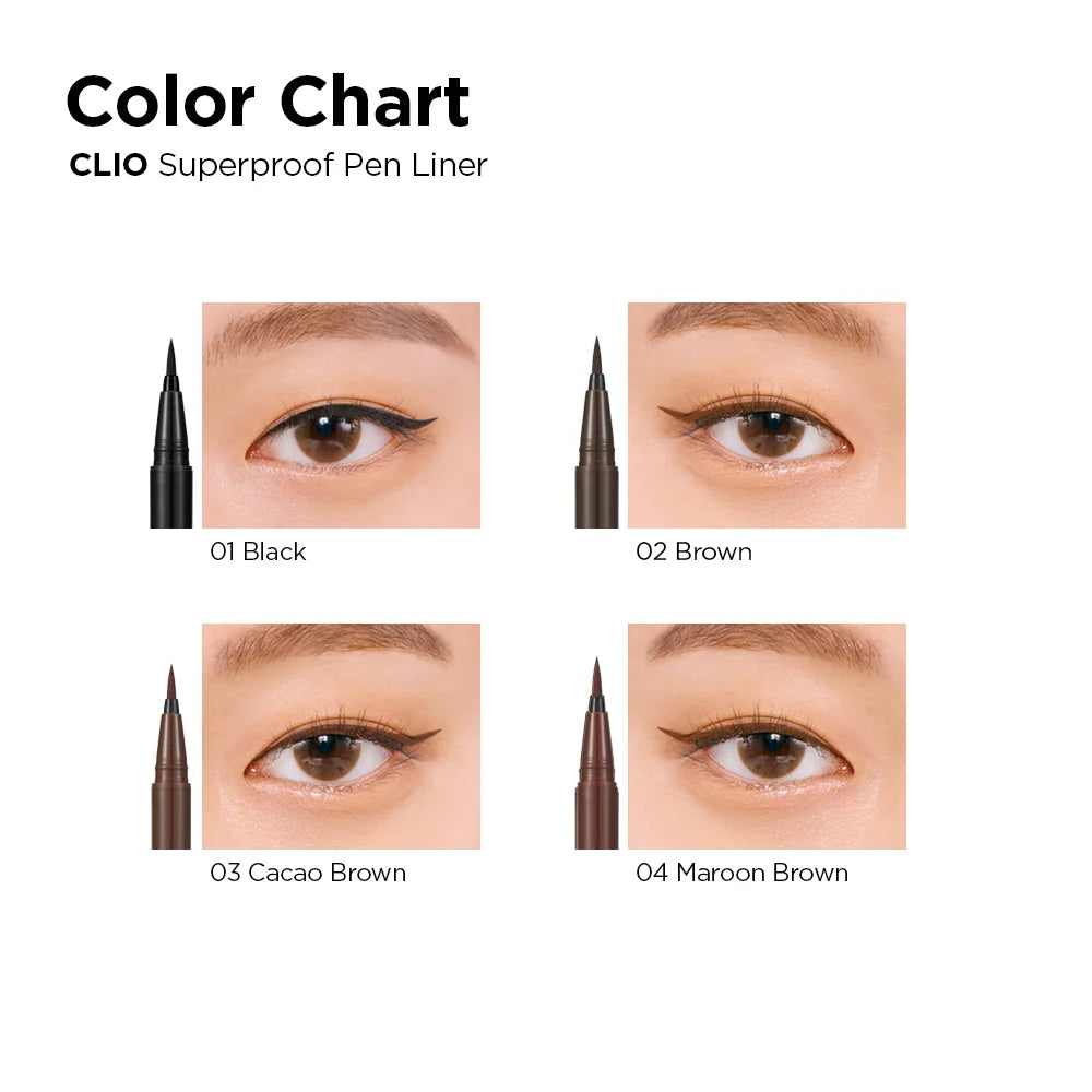 CLIO Superproof Pen Liner colour chart