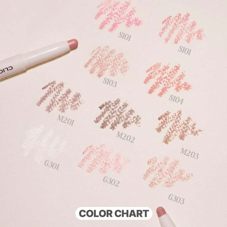 CLIO Soft Blending Shadow Stick colour chart