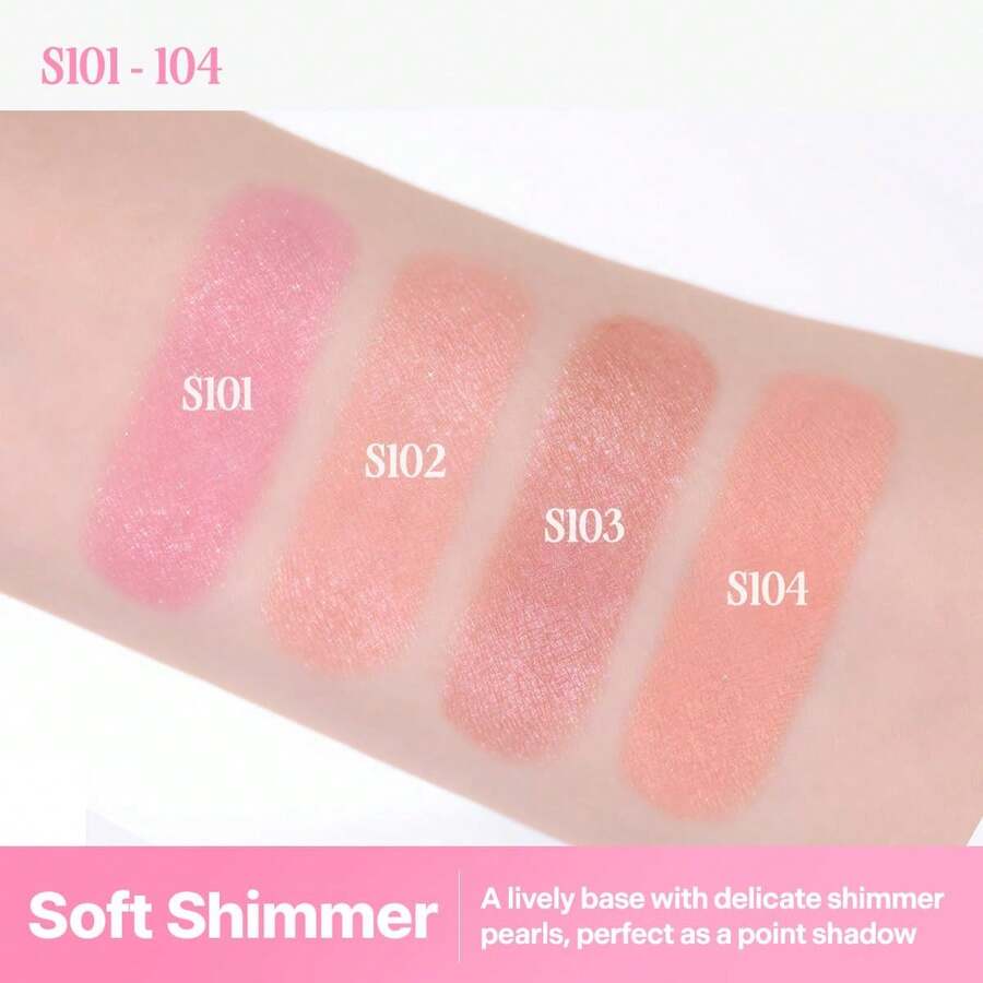 CLIO Soft Blending Shadow Stick shimmer shade swatches