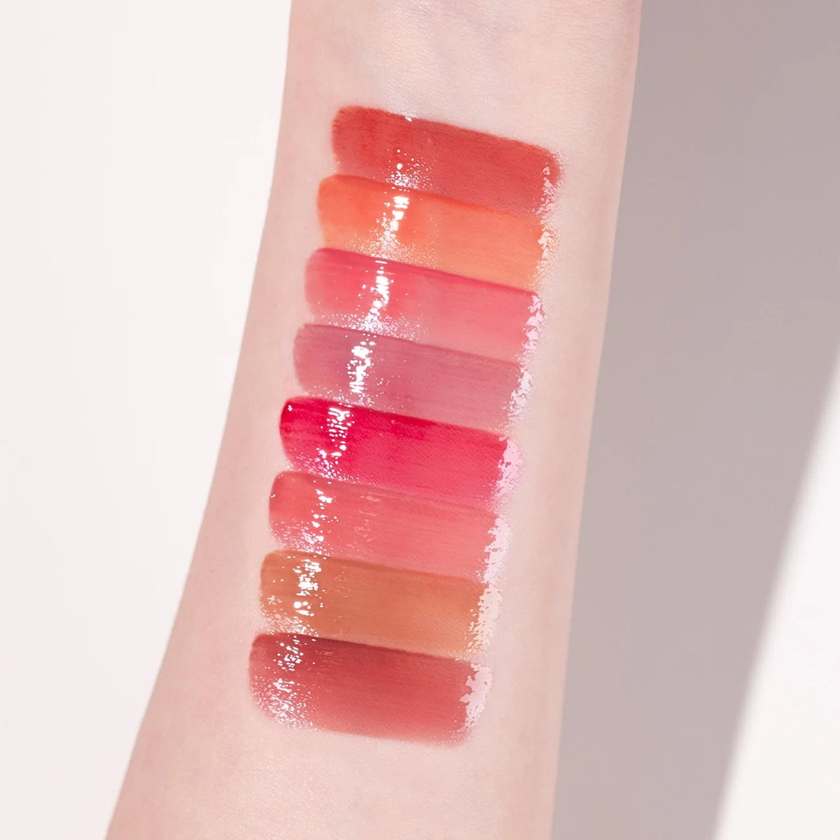 CLIO Crystal Glam Tint arm swatches