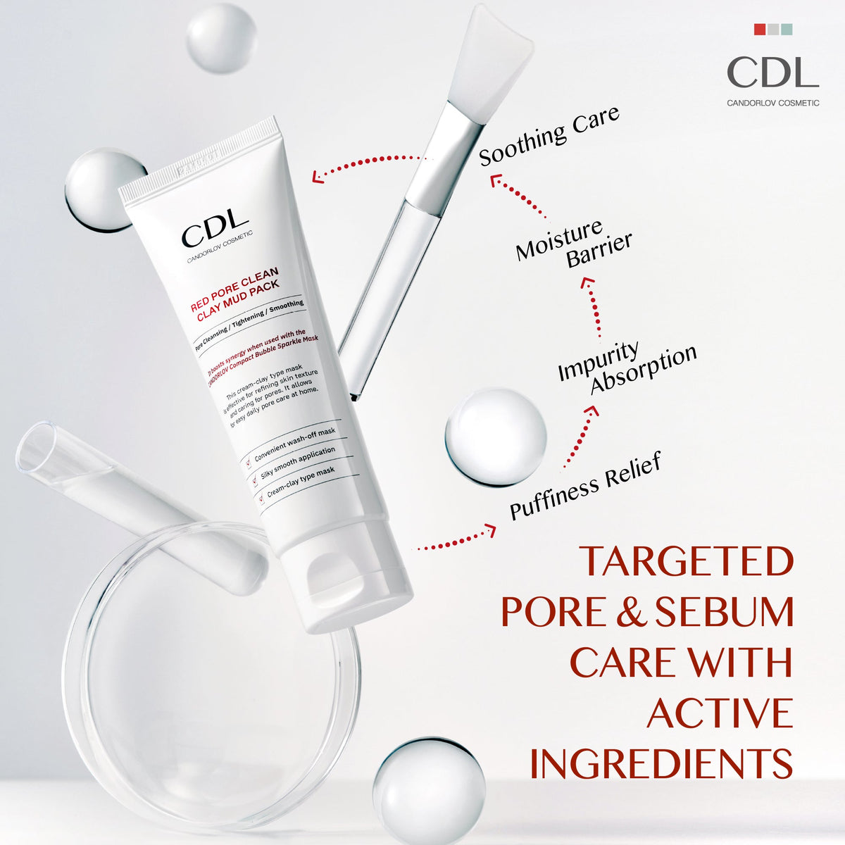 Candorlov Red Pore Clean Clay Mud Pack 80 ml