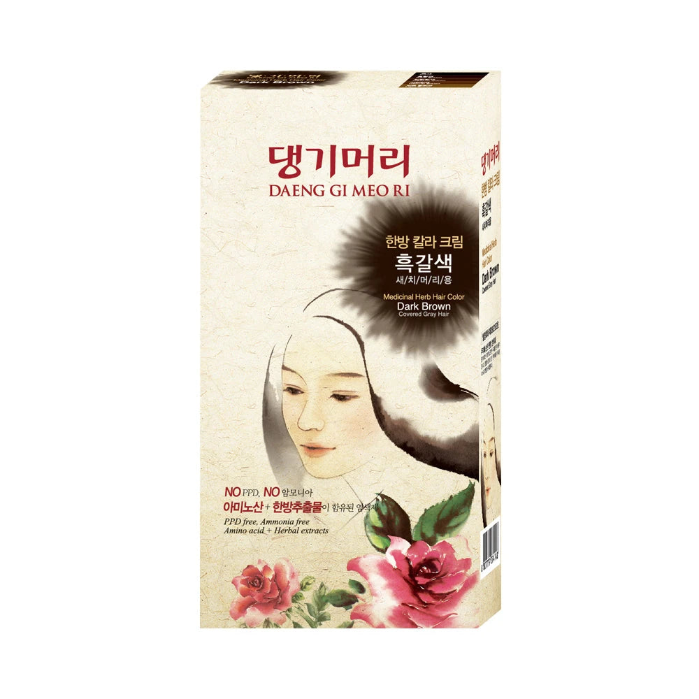 Daeng Gi Meo Ri Medicinal Herb Hair Color, Dark Brown box