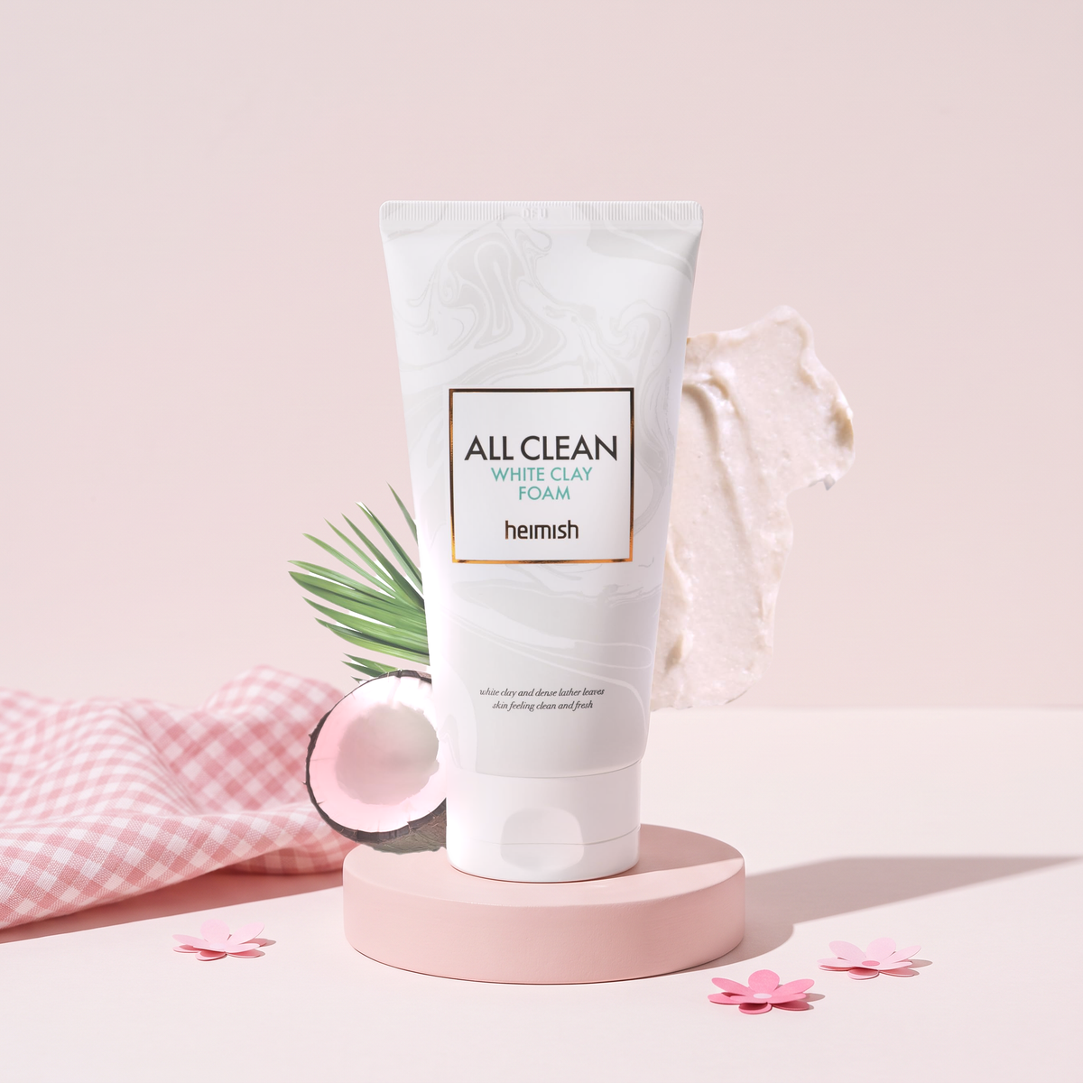 heimish All Clean White Clay Foam 5.29 oz (150 g), styled key visual