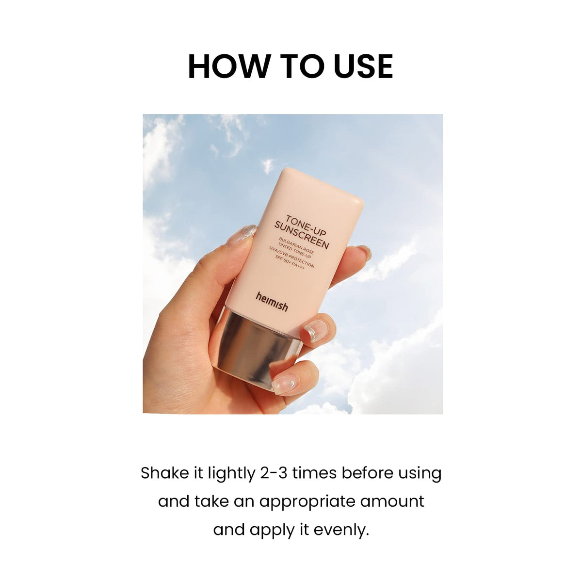 heimish Bulgarian Rose Tone-Up Sunscreen SPF 50+ PA+++ 1.0 fl oz (30 ml)
