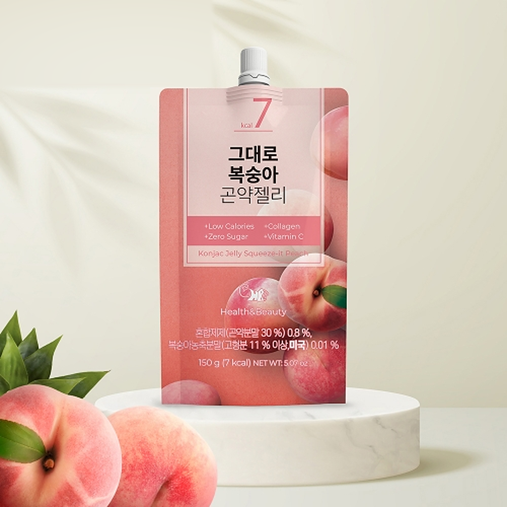 Konjac Jelly Squeeze-it Peach pouch, official styled image