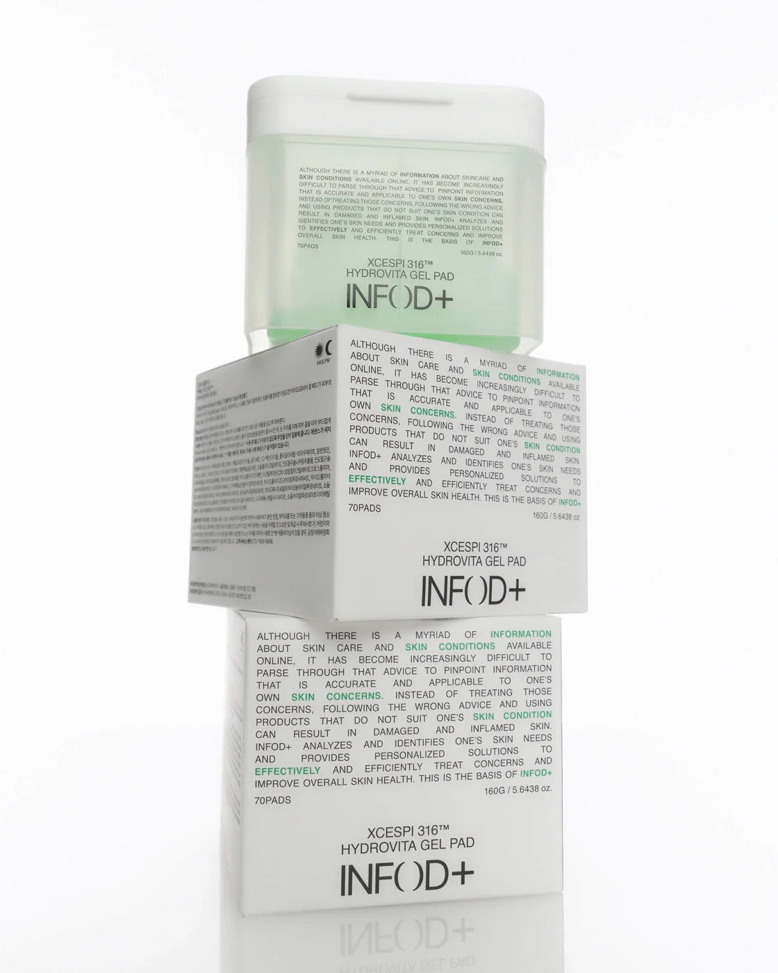 INFODPLUS Hydrovita Gel Pad jar and outer packaging