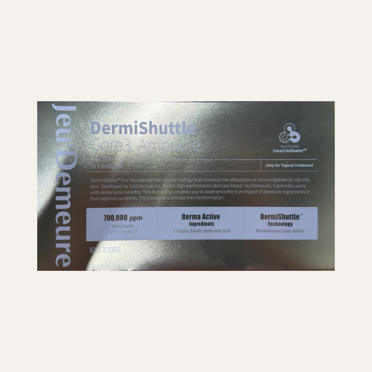 Jeu'Demeure DermiShuttle Core3 Ampoule box front