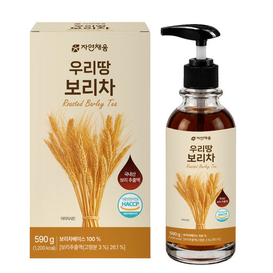 Jayeon Chaeum Roasted Barley Tea Liquid Concentrate 590 g box and pump bottle