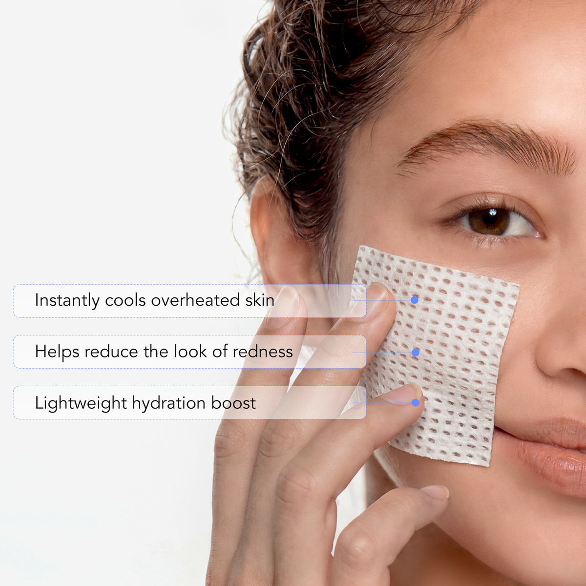 LEADERS TECA Cooling Pad in use on face