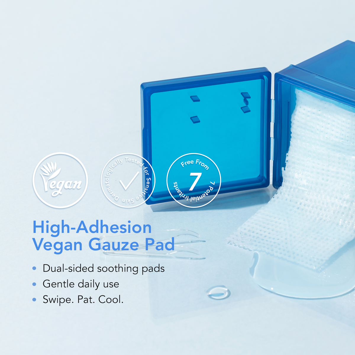 LEADERS TECA Cooling Pad vegan gauze pad texture