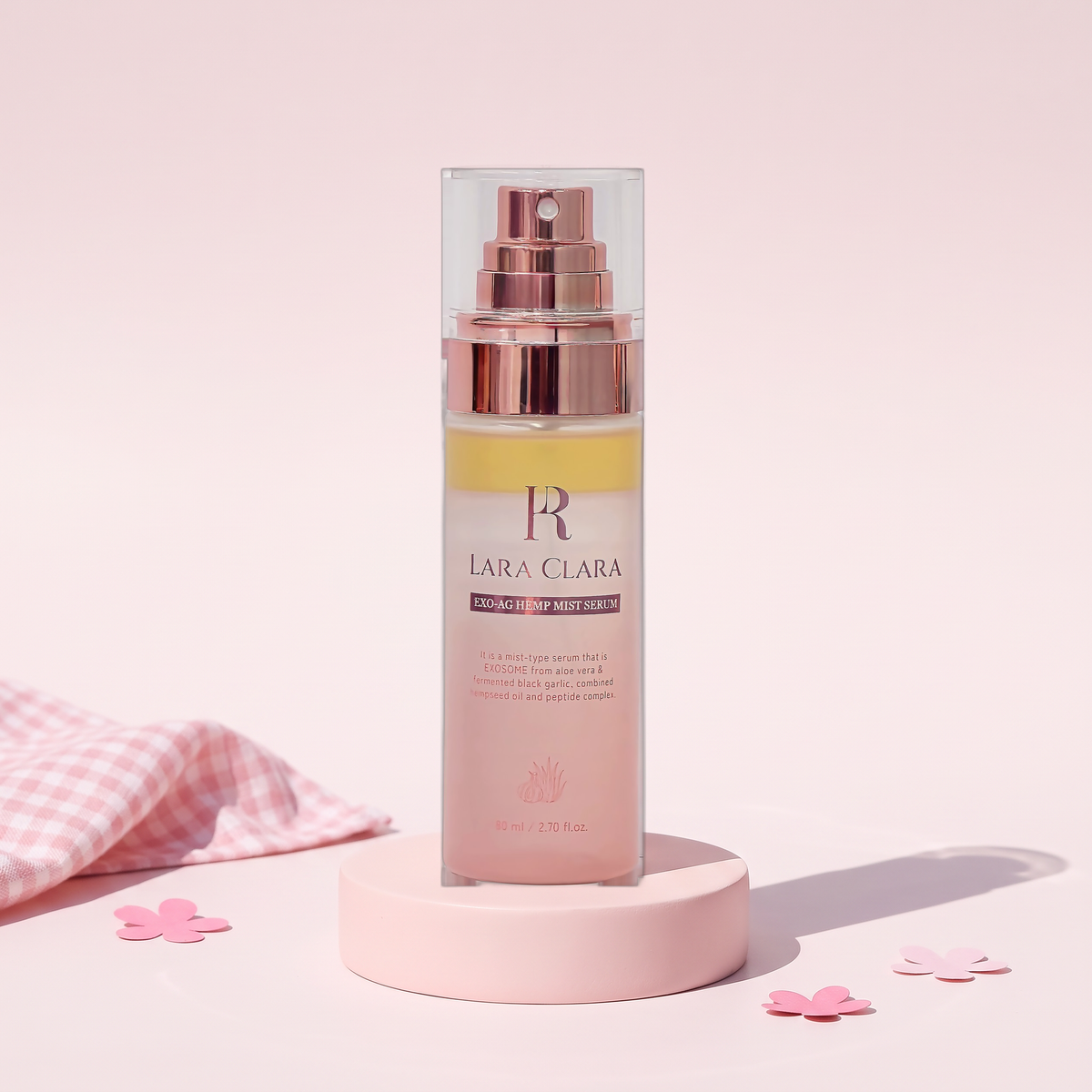 LARA CLARA Exo-AG Hemp Mist Serum 2.70 fl oz (80 ml), styled key visual