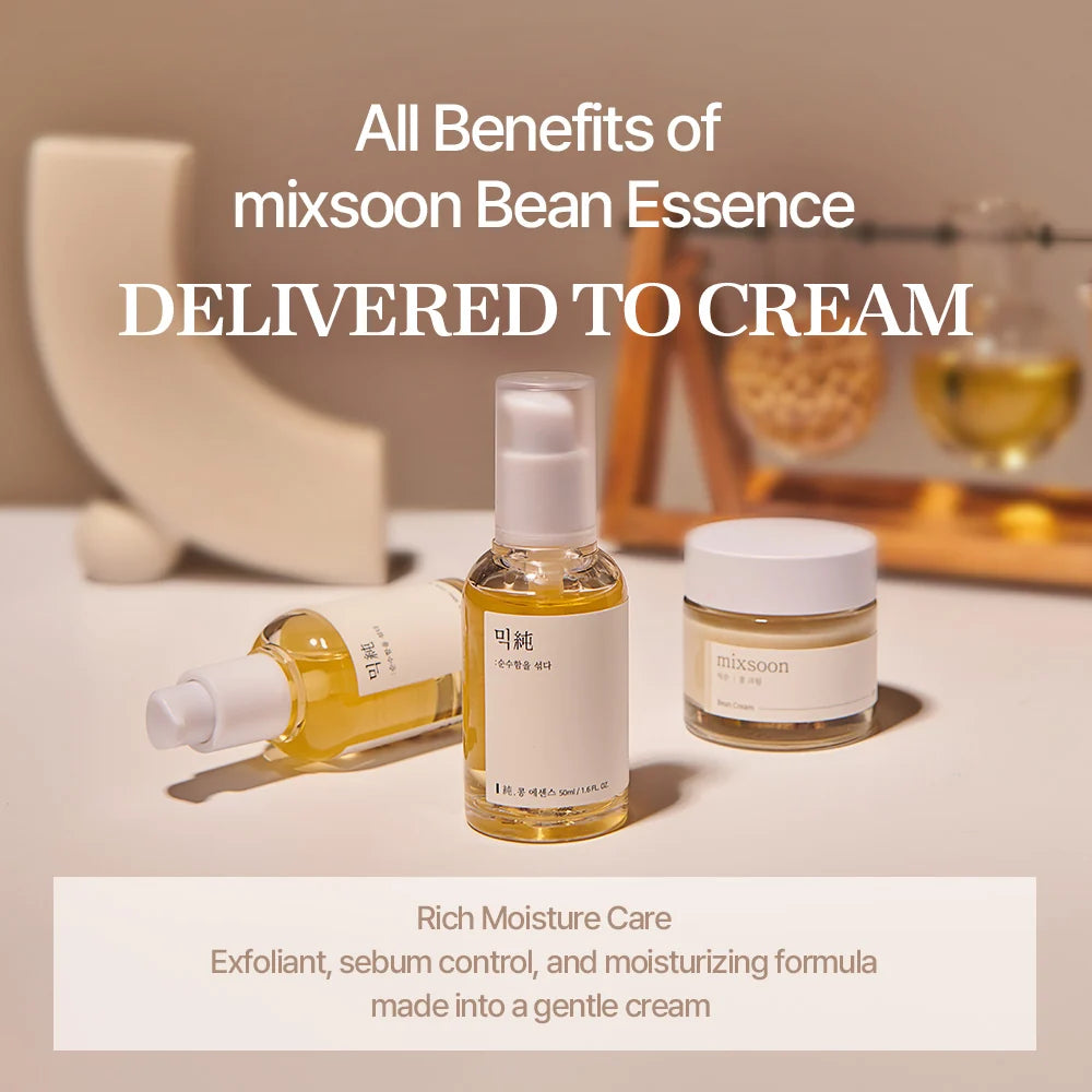 mixsoon Bean Essence and Bean Cream shown together