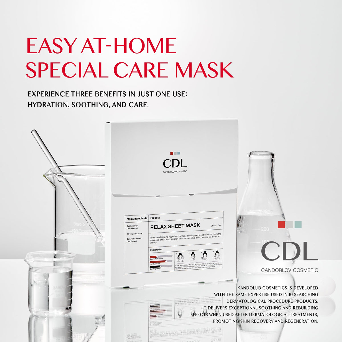 Candorlov Relax Sheet Mask, 5 sheets