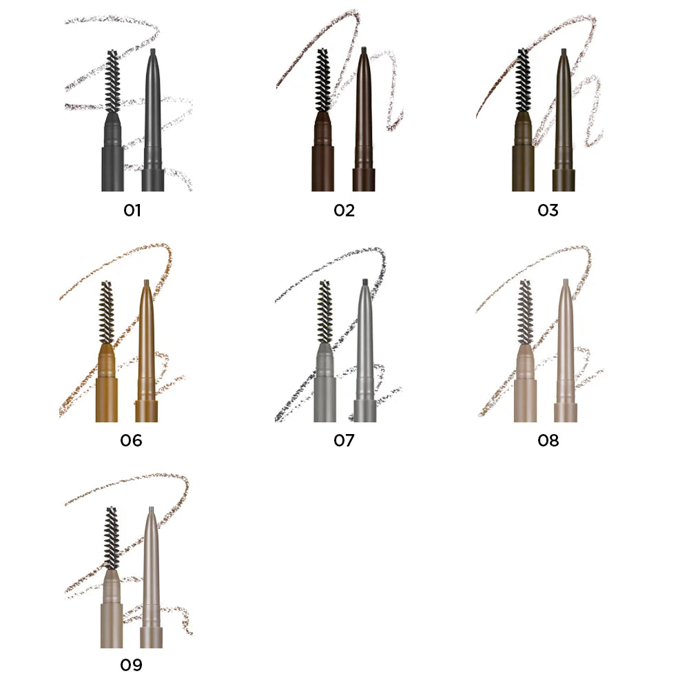 Peripera Speedy Skinny Brow shade lineup