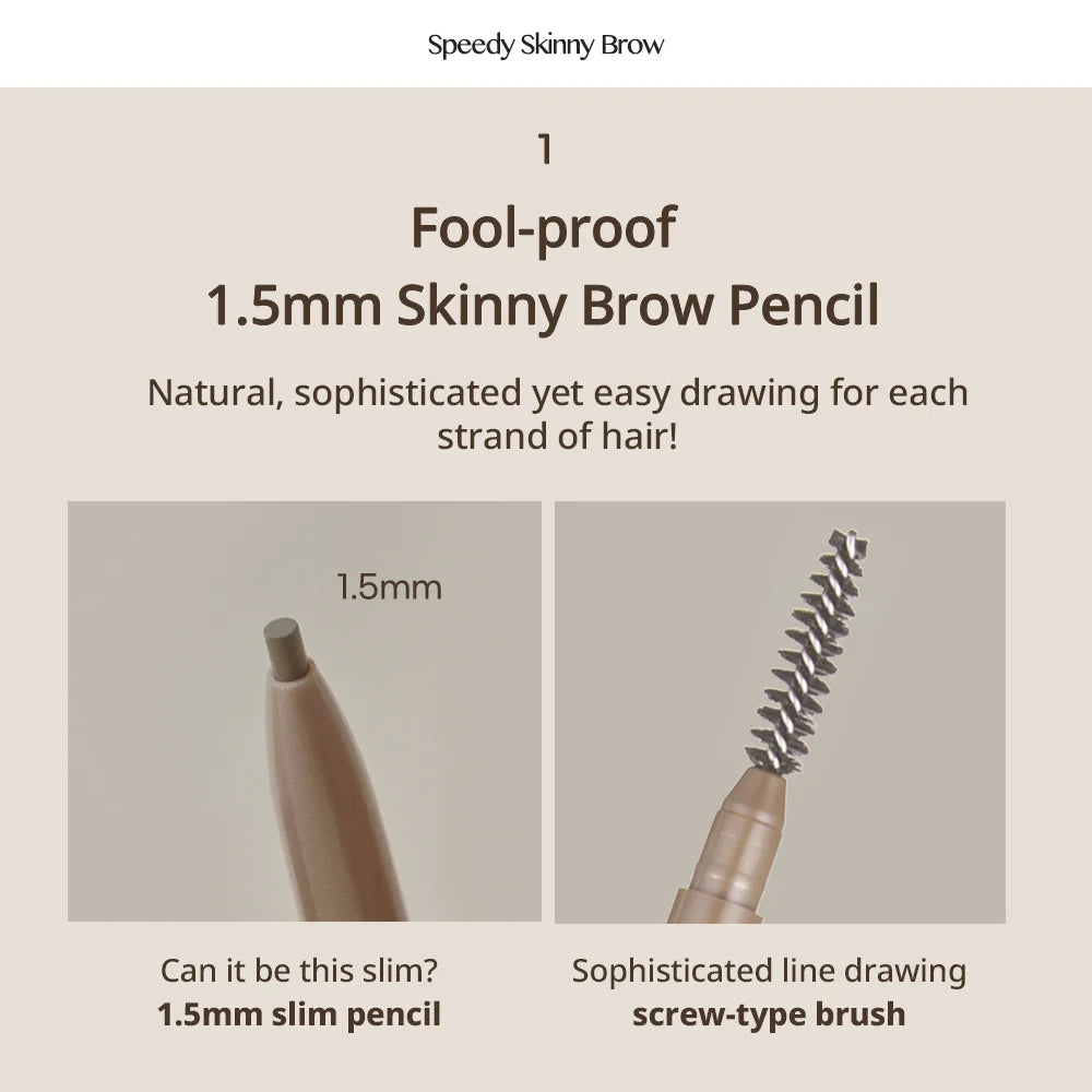 Peripera Speedy Skinny Brow slim tip and spoolie