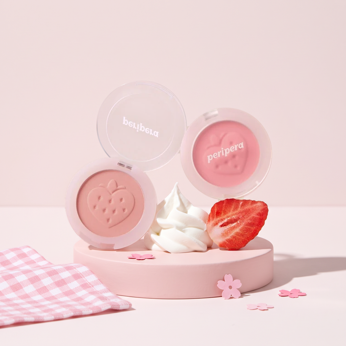 Peripera Pure Blushed Sunshine Cheek 0.14 oz (4.2 g), styled key visual