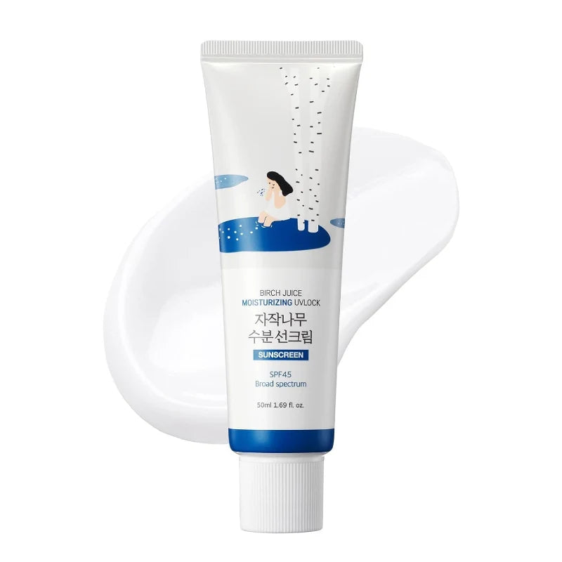 Birch Juice Moisturizing Sunscreen tube with the cream texture