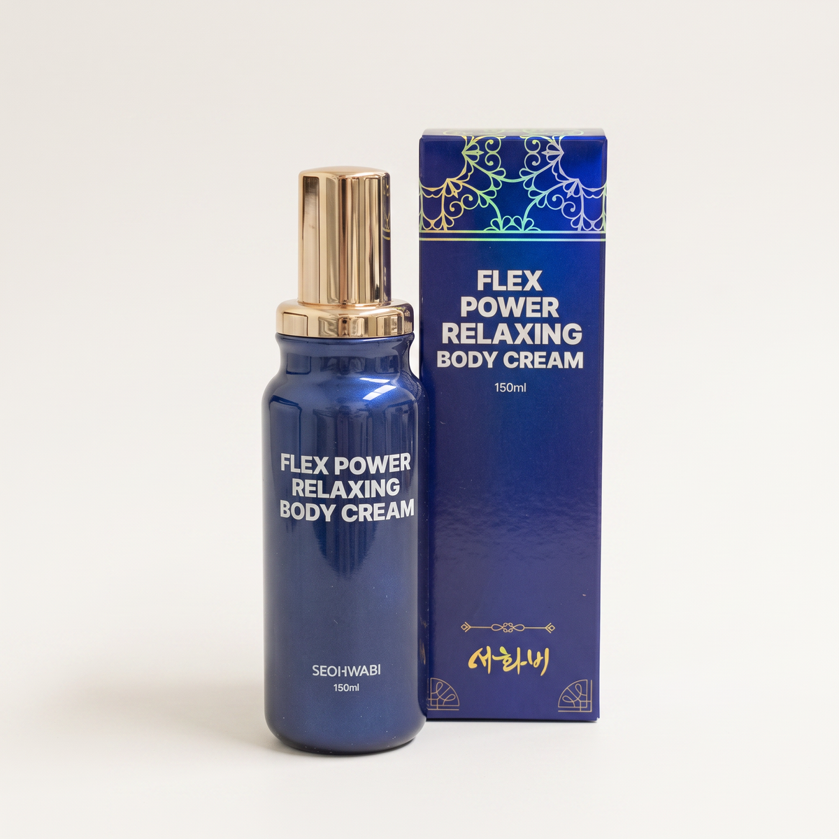 SEOHWABI Flex Power Relaxing Body Cream bottle with its box