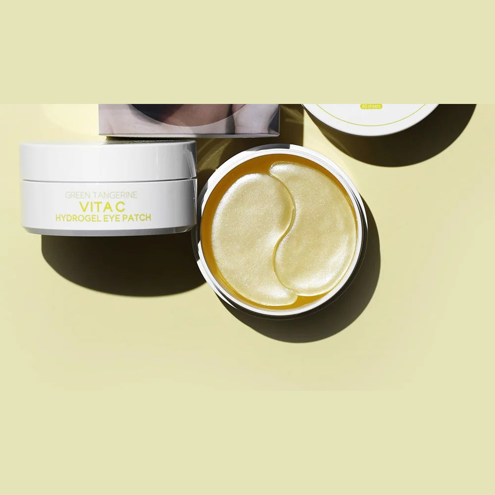 tenzero Green Tangerine Vita C Hydrogel Eye Patch jar with patches