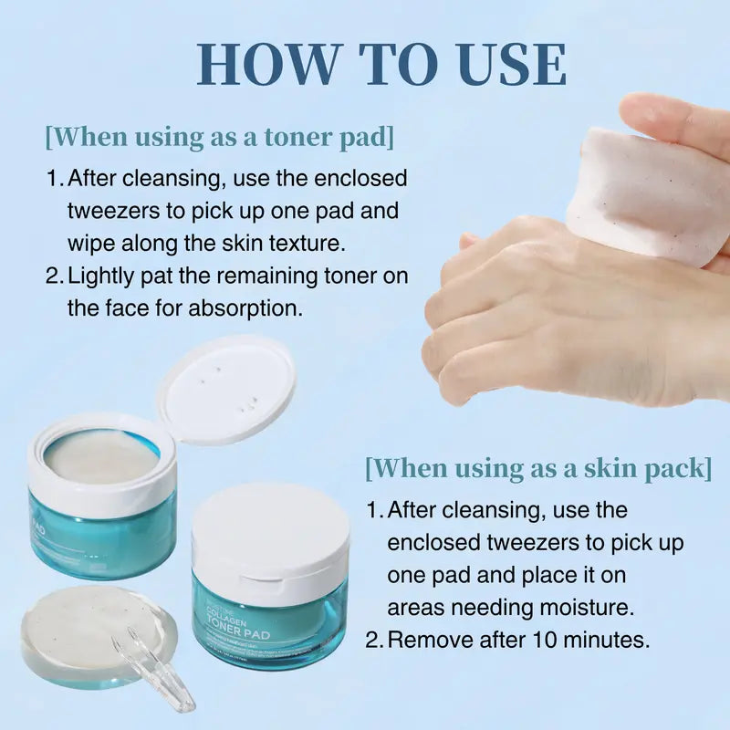 TENZERO Moisture Collagen Toner Pad x 70