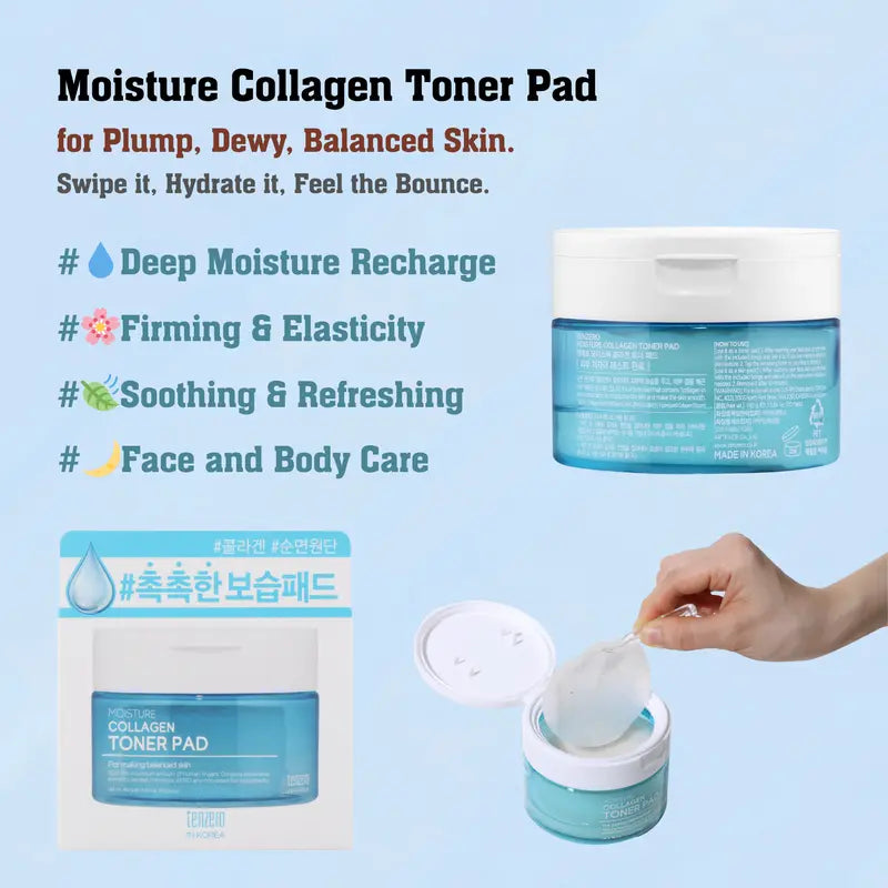 tenzero Moisture Collagen Toner Pad
