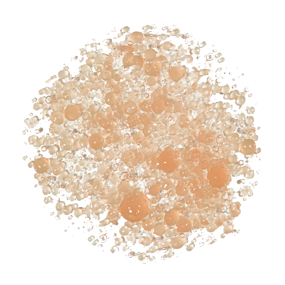Close up of the collagen capsules in the serum