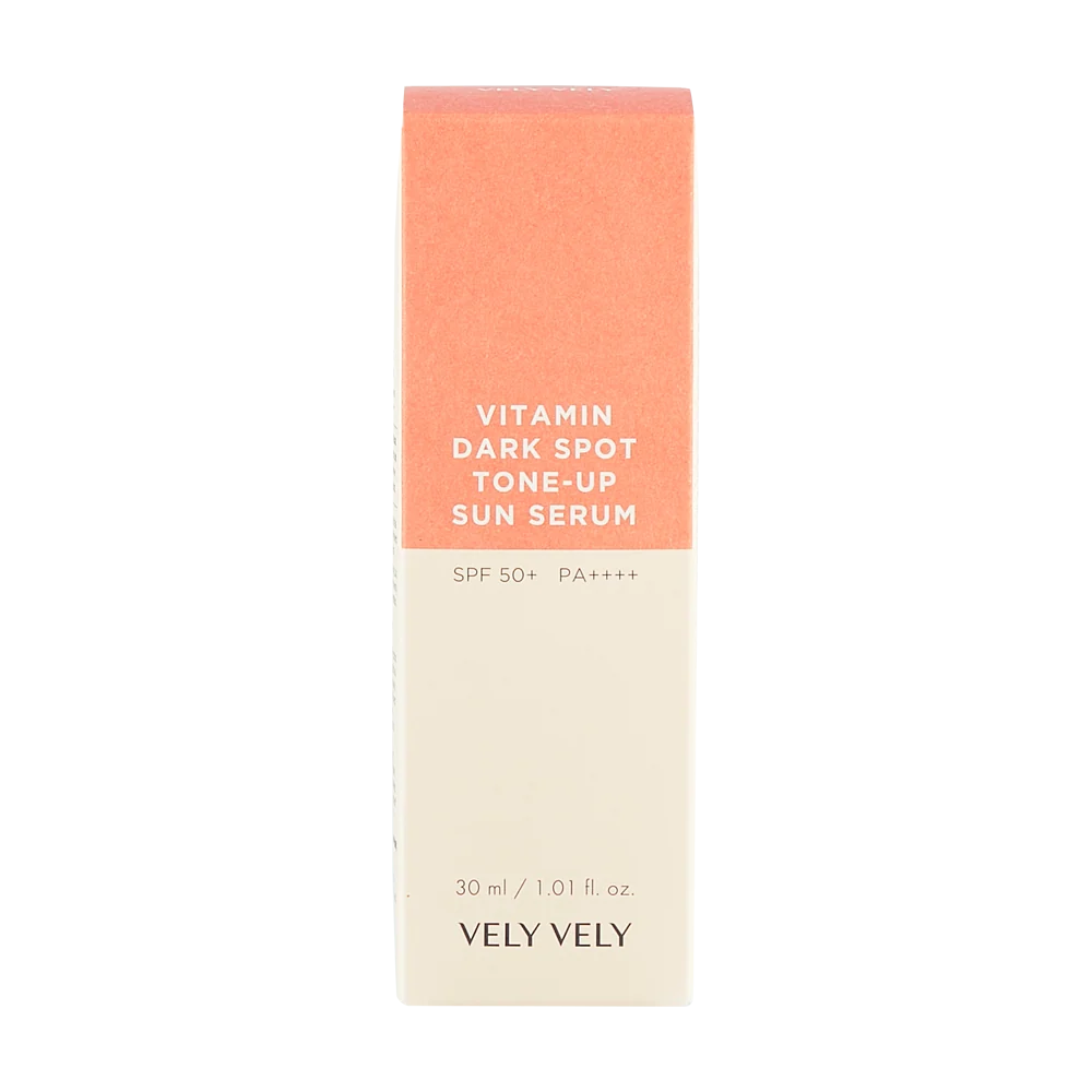 Vitamin Dark Spot Tone-Up Sun Serum SPF 50+ PA++++ box and bottle