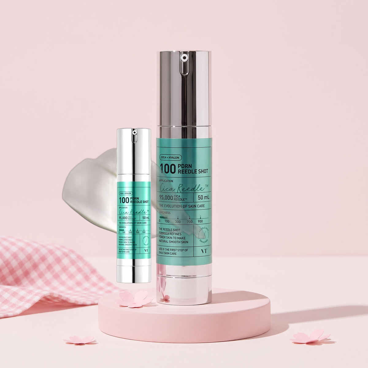VT Cosmetics PDRN Reedle Shot 100 1.69 fl oz (50 ml), styled key visual