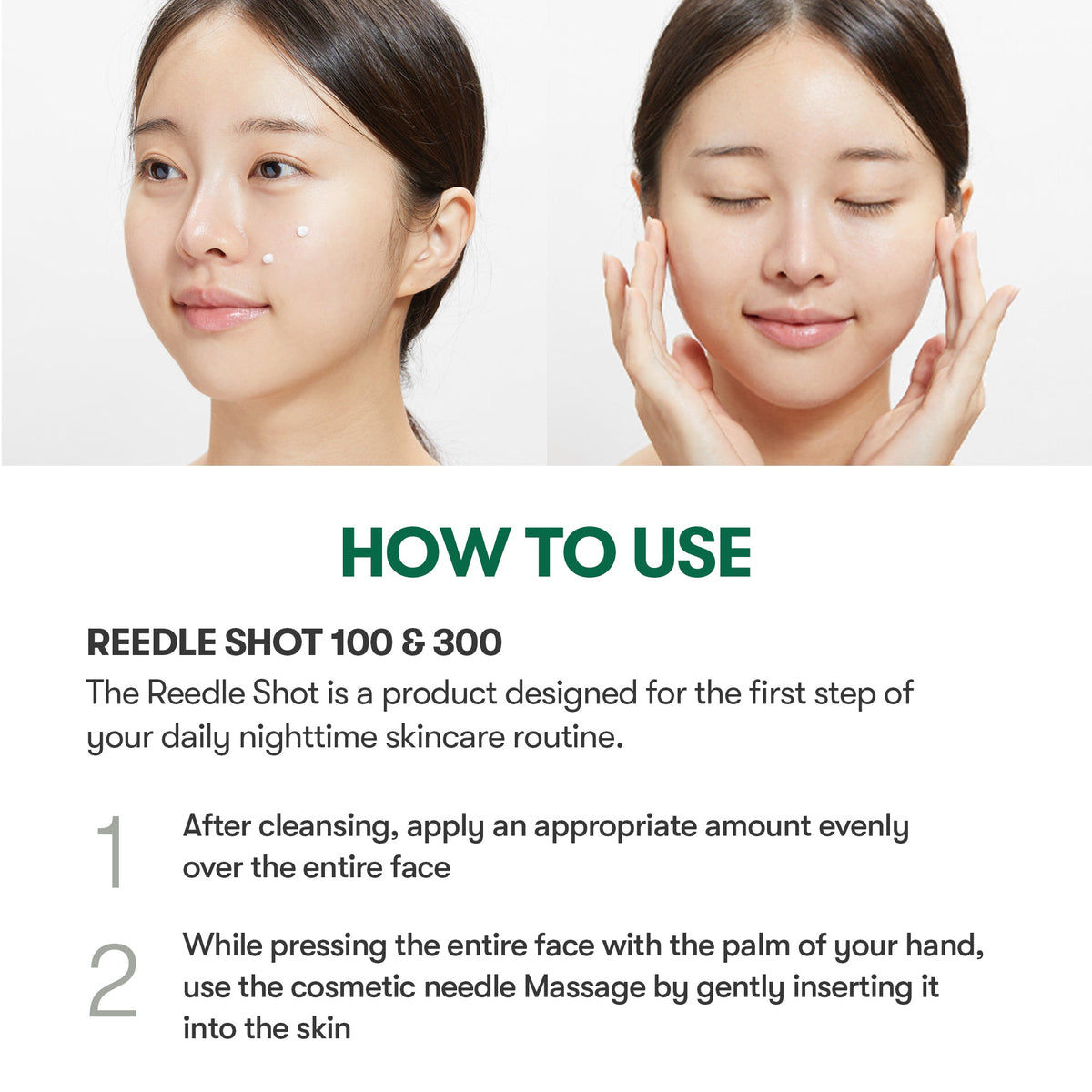 How to use Reedle Shot 100: apply after cleansing and press into skin