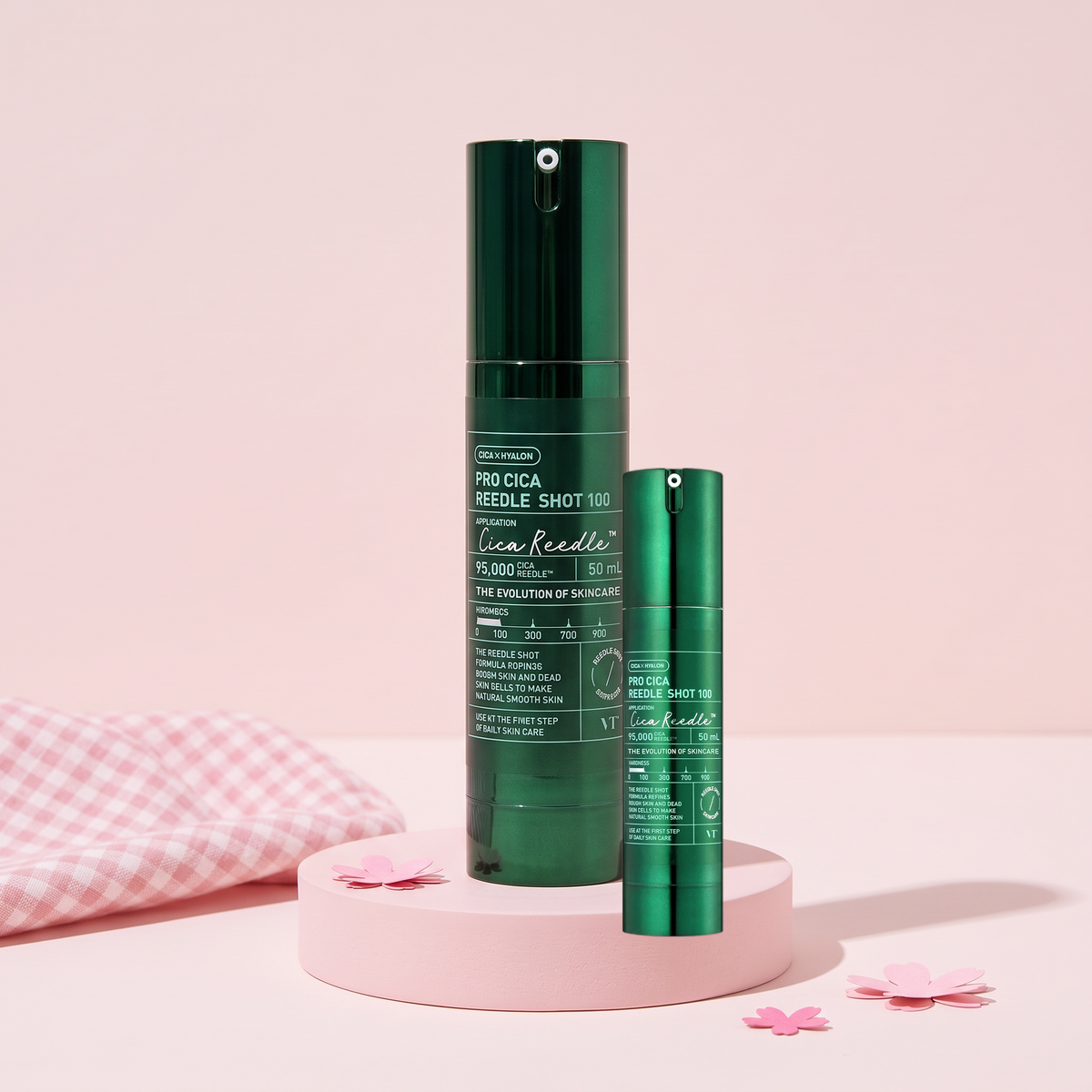 VT Cosmetics Pro Cica Reedle Shot 100 1.69 fl oz (50 ml), styled key visual
