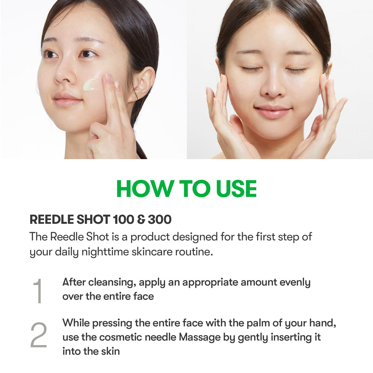 How to use Reedle Shot 100: apply after cleansing and press into skin