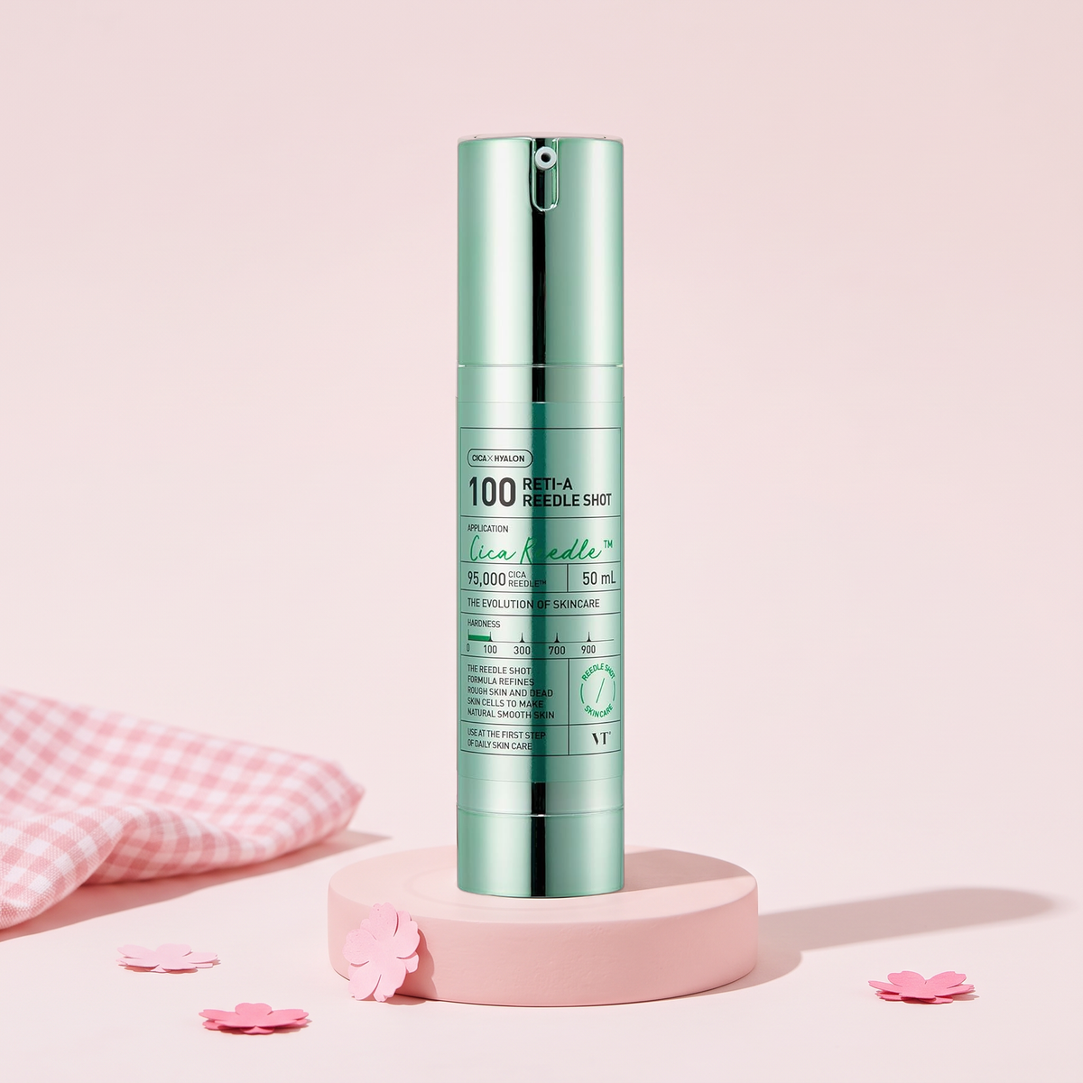 VT Cosmetics Reti-A Reedle Shot 100 1.69 fl oz (50 ml), styled key visual